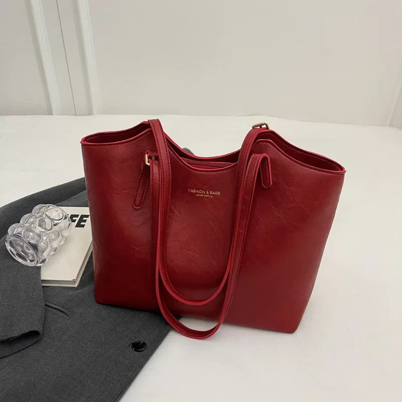 Portia Eco-Chique Tas | Duurzame dames schoudertas | Vegan leren handtas met stijlvol design
