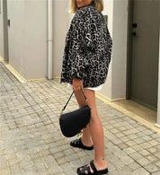 Leo dames bomberjas – trendy luipaardprint jas met ritssluiting en comfortabele pasvorm
