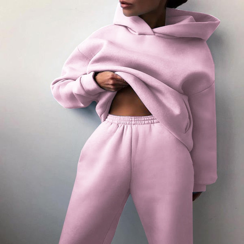Dames Jogging Set – Comfortabele Loungewear met Zacht Binnenwerk
