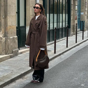 Grace dames winterjas – luxe wol trenchcoat met ceintuur en double-breasted design