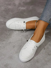Casual dames veterschoenen – platte sneakers met ronde neus en comfortabele zool