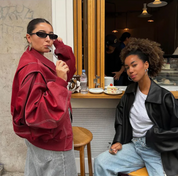 Rode oversized damesjas – stijlvolle leren jas met trendy pasvorm