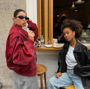 Vivien leren jas dames | Oversized leren damesjas | Trendy zacht leer in modieuze kleuren