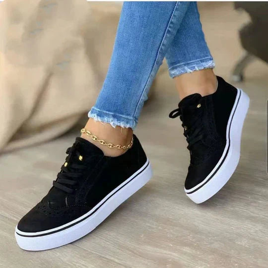 Dames sneakers – orthopedische veterschoenen met ergonomisch voetbed & ademend design