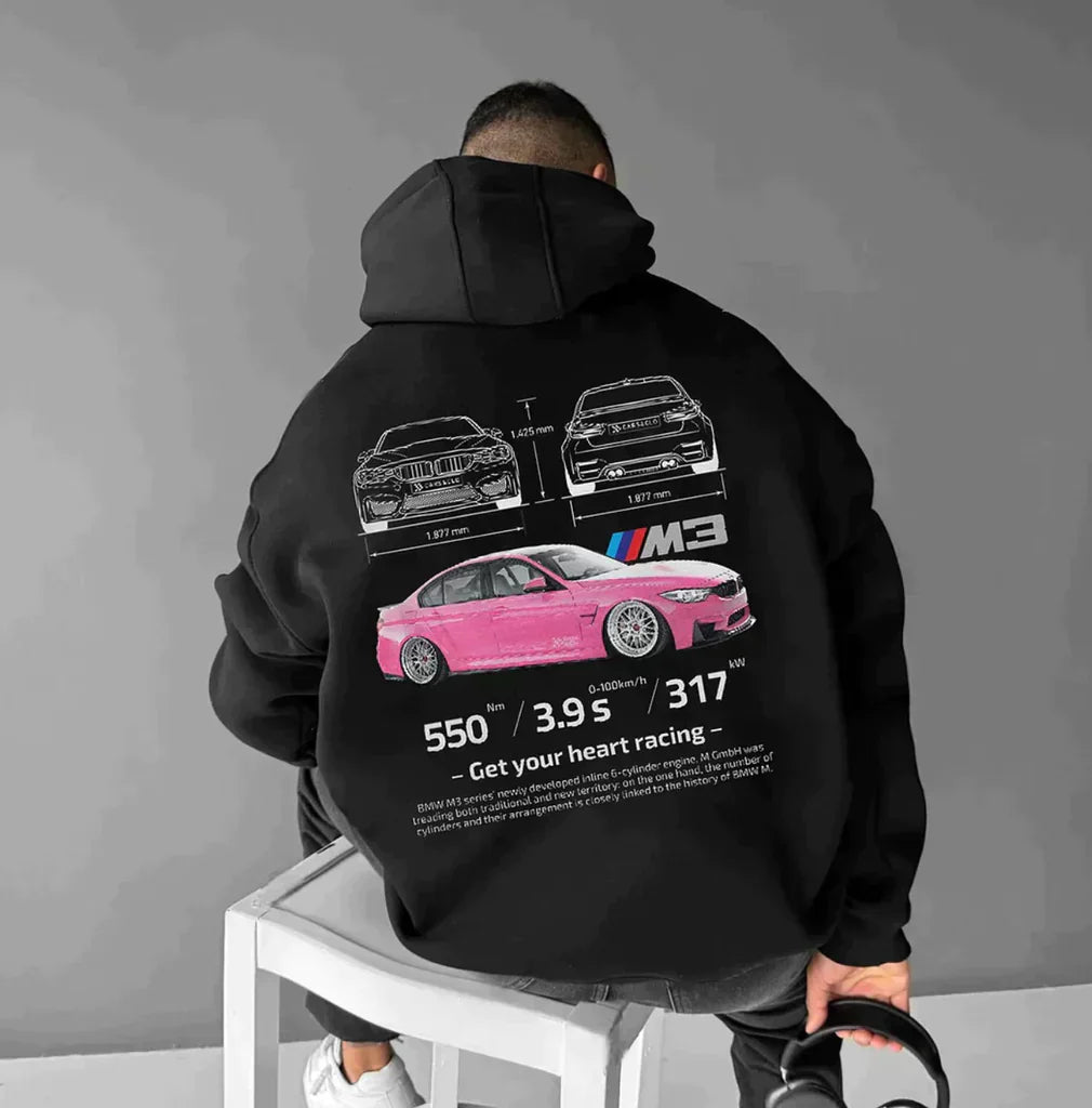 Sophia Oversized Hoodie Dames – Racing Hoodie met Unieke Mouwdetails