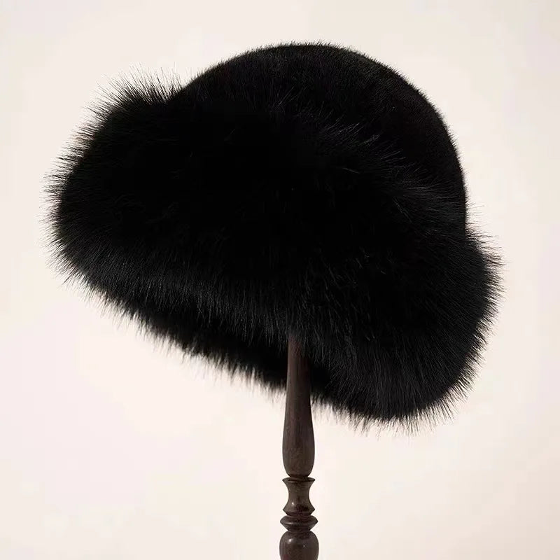 Imitatiebont Damesmuts – Luxe Warme Wintermuts met Modieuze Afwerking