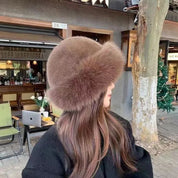 Imitatiebont Damesmuts – Luxe Warme Wintermuts met Modieuze Afwerking