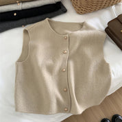 Merinowollen Damesgilet – Solveig | Warm Gebreid Gilet met Tijdloos Design