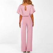 Elegante jumpsuit dames – chique wide leg jumpsuit met lace-up taille