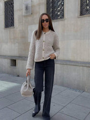 Trendy Dames Overshirt in Teddy-Stijl – Zachte Warme Jas voor Herfst en Winter
