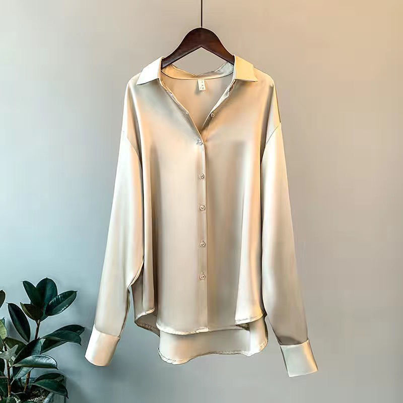 Vardi Dante Myra Zijden Blouse – Luxe Klassieke Damesblouse met Lange Mouwen