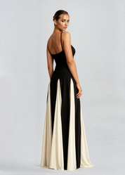 Elegante maxi jurk dames – lange avondjurk met soepele pasvorm
