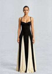 Elegante maxi jurk dames – lange avondjurk met soepele pasvorm
