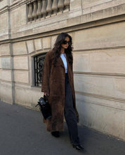 Paris luxe faux suède trenchcoat – oversized & elegant met ceintuur