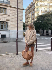 Dames Vintage Tote Bag – Luxe Leren Schoudertas met Ruim Interieur