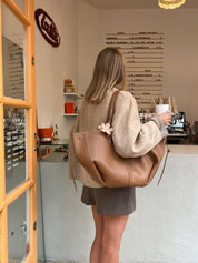Dames Vintage Tote Bag – Luxe Leren Schoudertas met Ruim Interieur