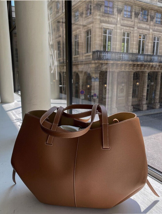 Dames Vintage Tote Bag – Luxe Leren Schoudertas met Ruim Interieur