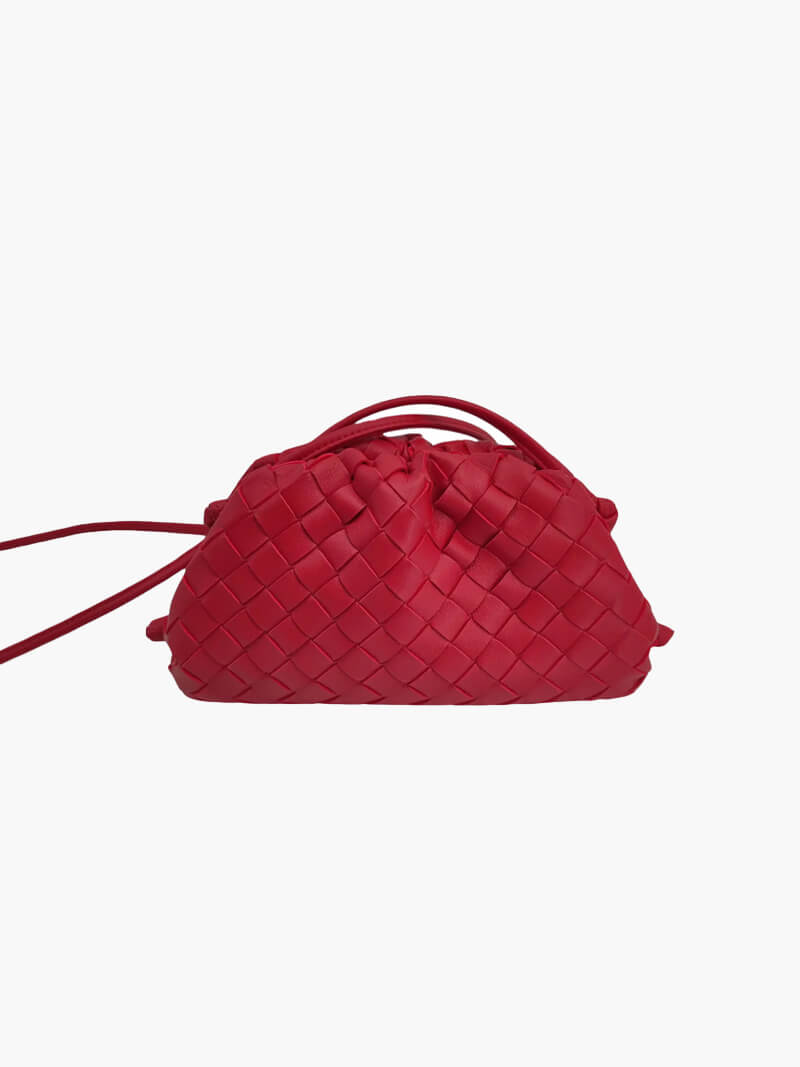 Pouch Bag – Gevlochten Design met Trekkoordsluiting voor Avonden en Events