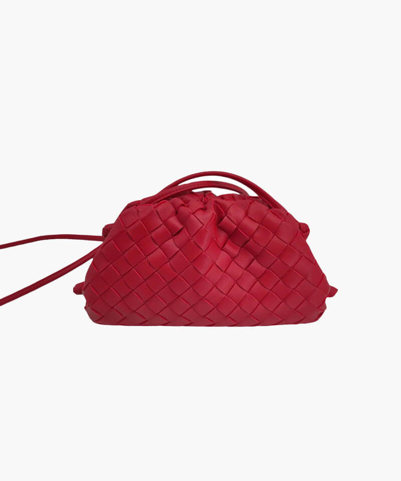 Pouch Bag – Gevlochten Design met Trekkoordsluiting voor Avonden en Events