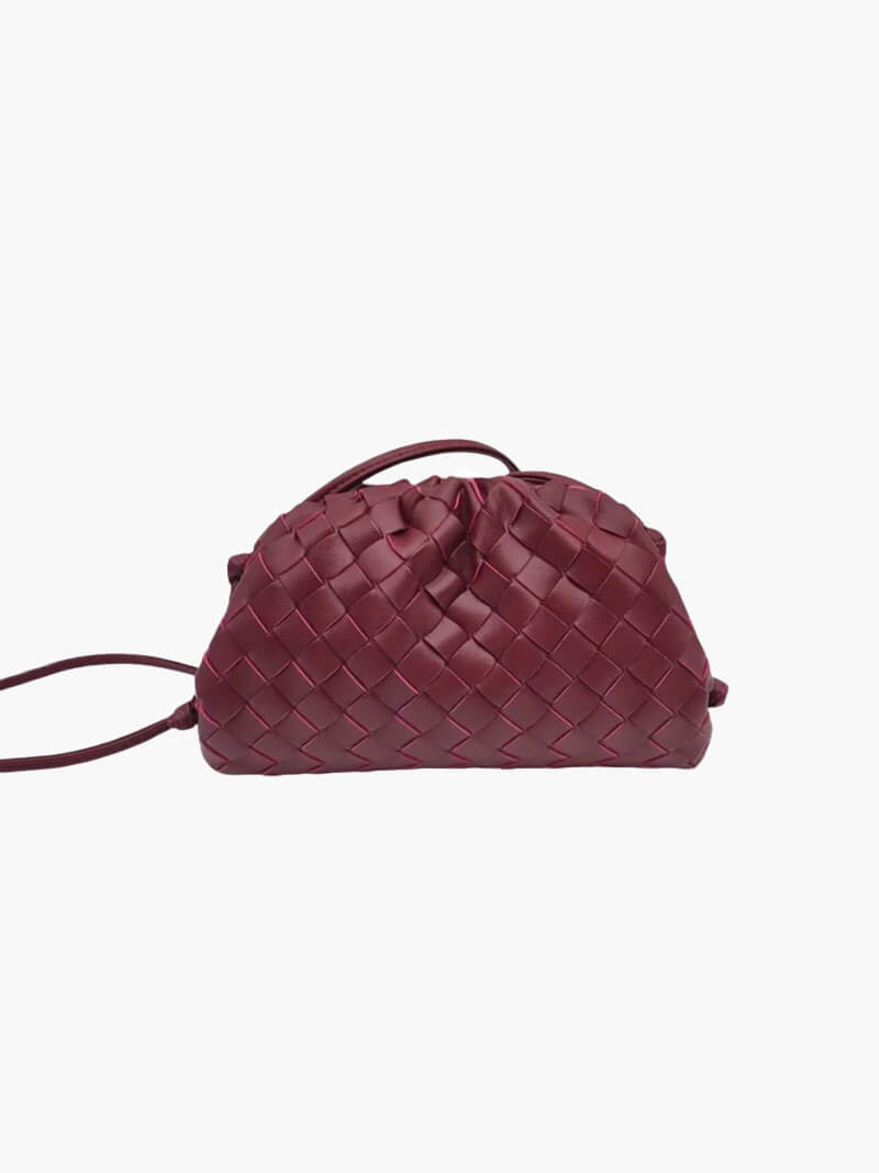 Pouch Bag – Gevlochten Design met Trekkoordsluiting voor Avonden en Events