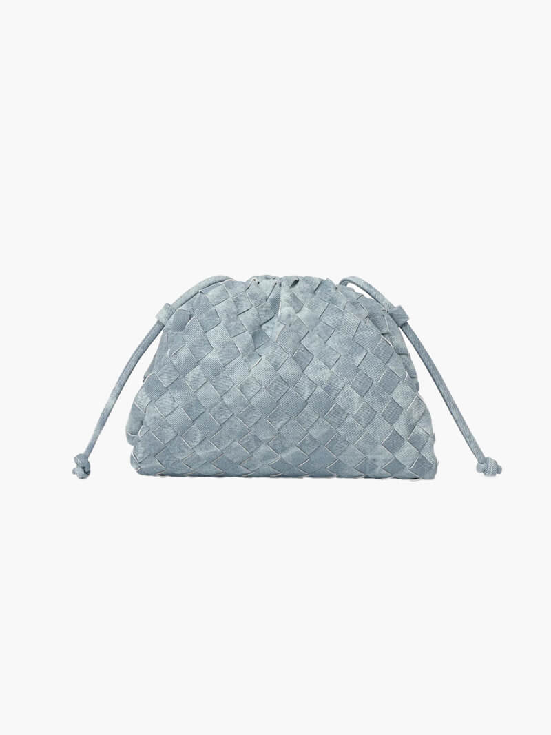Pouch Bag – Gevlochten Design met Trekkoordsluiting voor Avonden en Events
