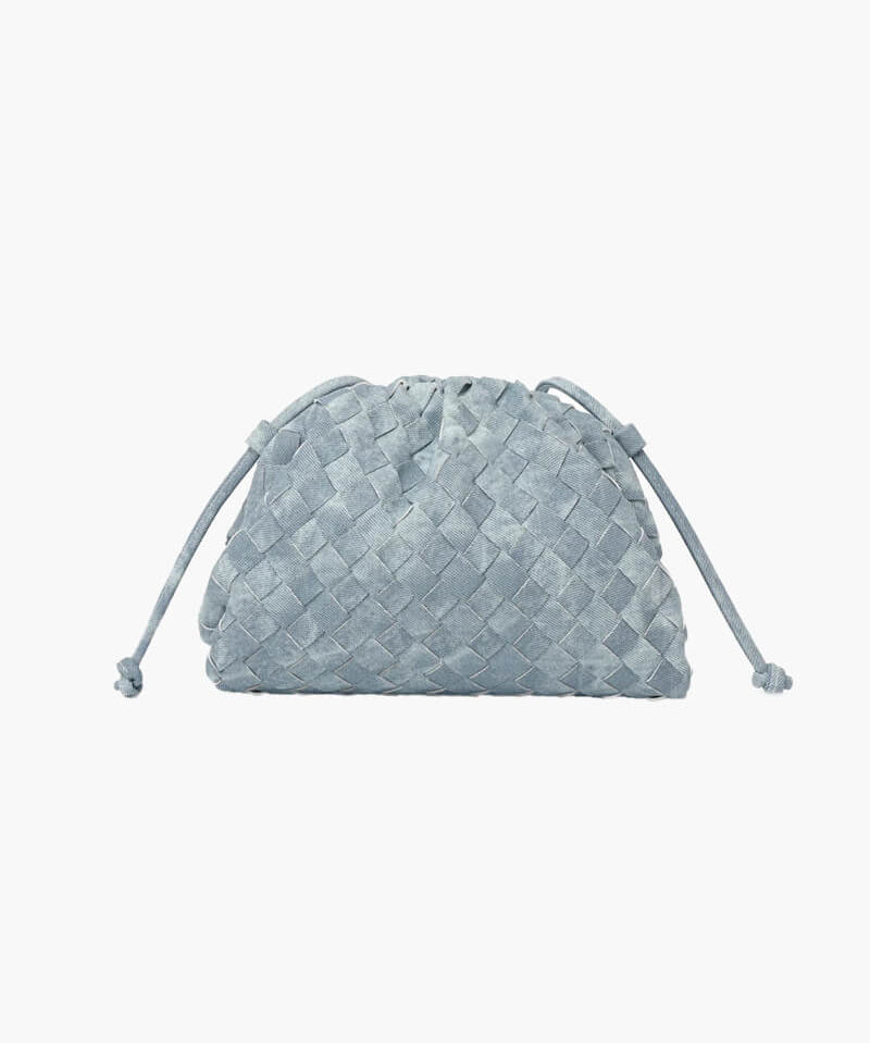 Pouch Bag – Gevlochten Design met Trekkoordsluiting voor Avonden en Events