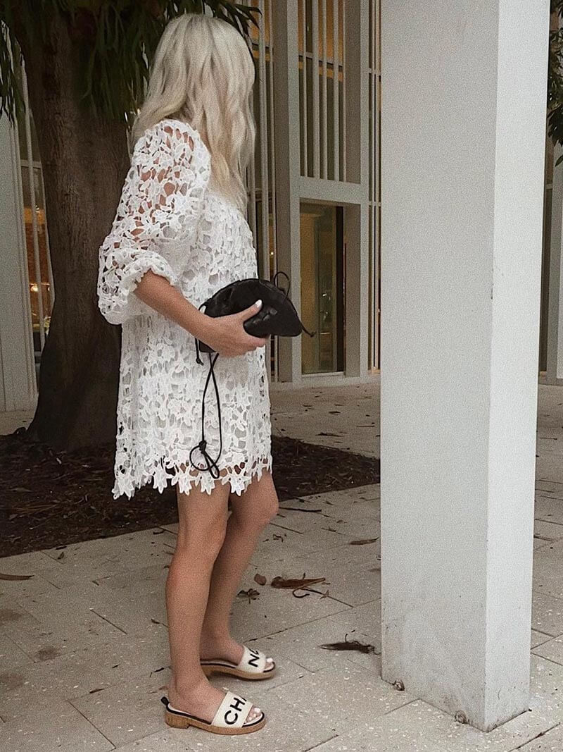 Gevlochten dames pouch bag – elegant tasje met trekkoord & schouderband