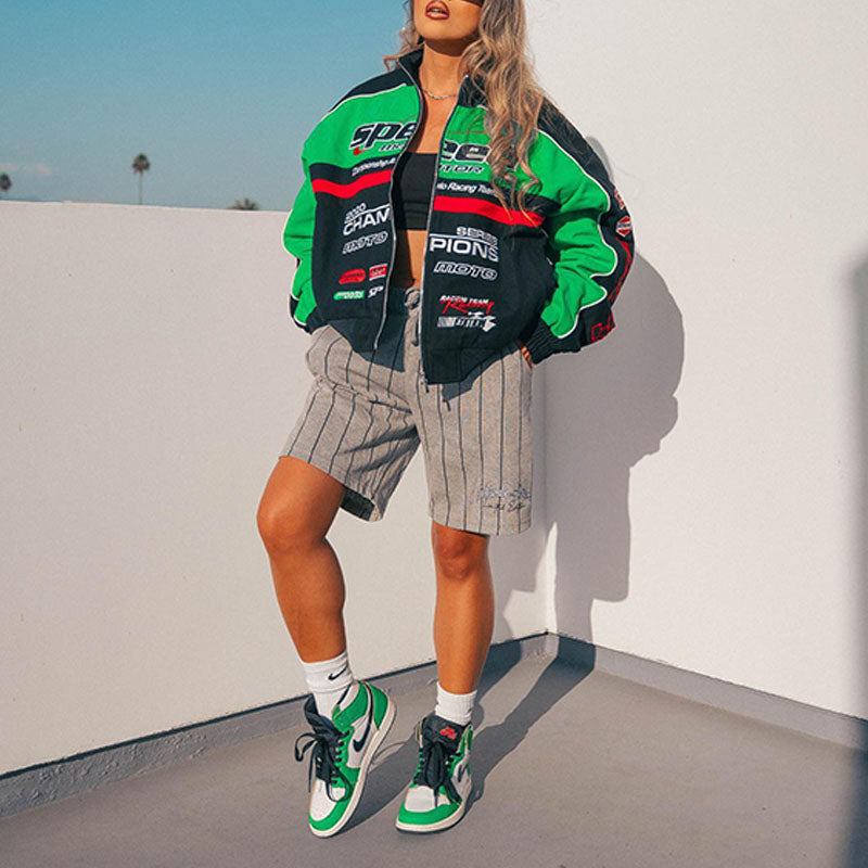 Sophie Martel dames jas – elegante voorjaarsjas met print en moderne bat-snit