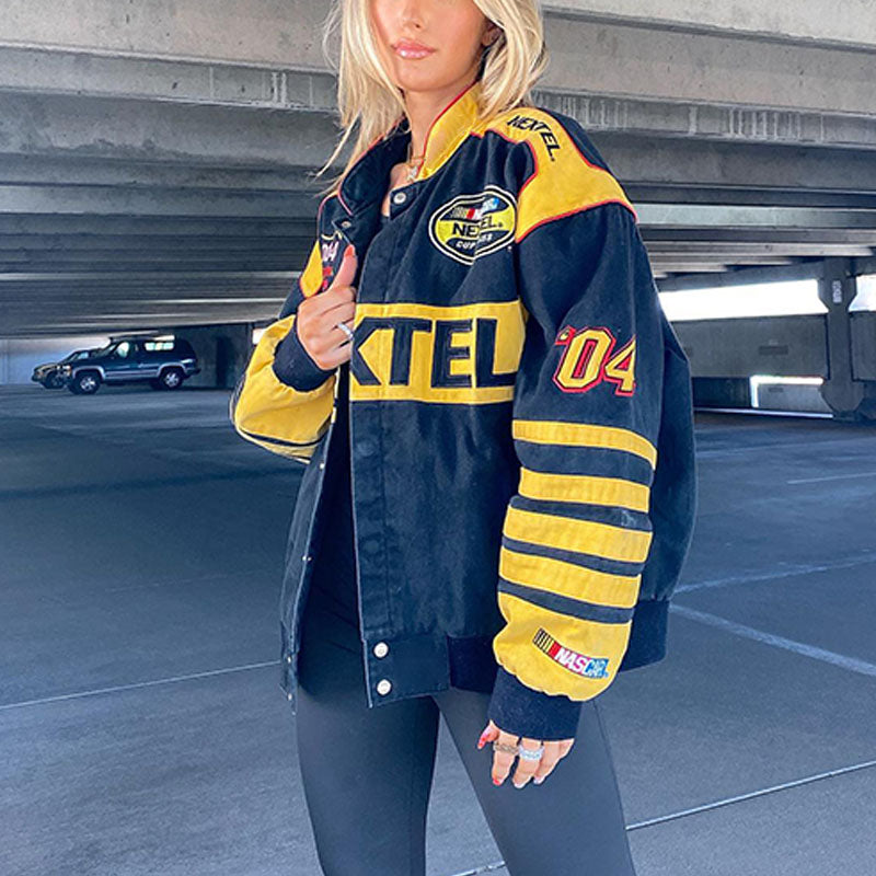 Sophie Martel dames jas – elegante voorjaarsjas met print en moderne bat-snit