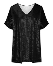Pailletten T-shirt Dames – Stijlvol Glinsterend Shirt voor Feestelijke Gelegenheden