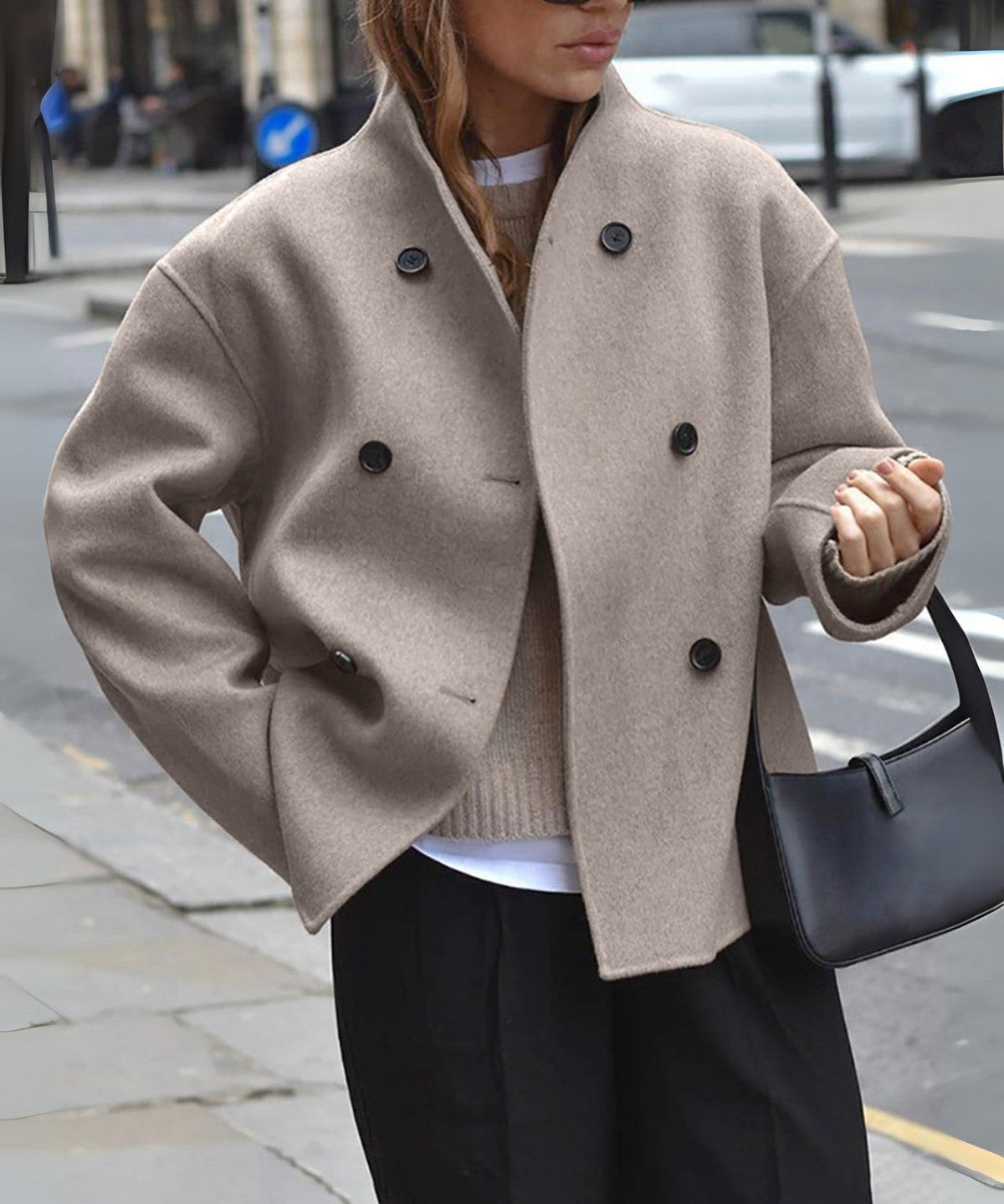 Stijlvolle_oversized_button-down_jas_-_Dames_bruin-grijs_1.jpg