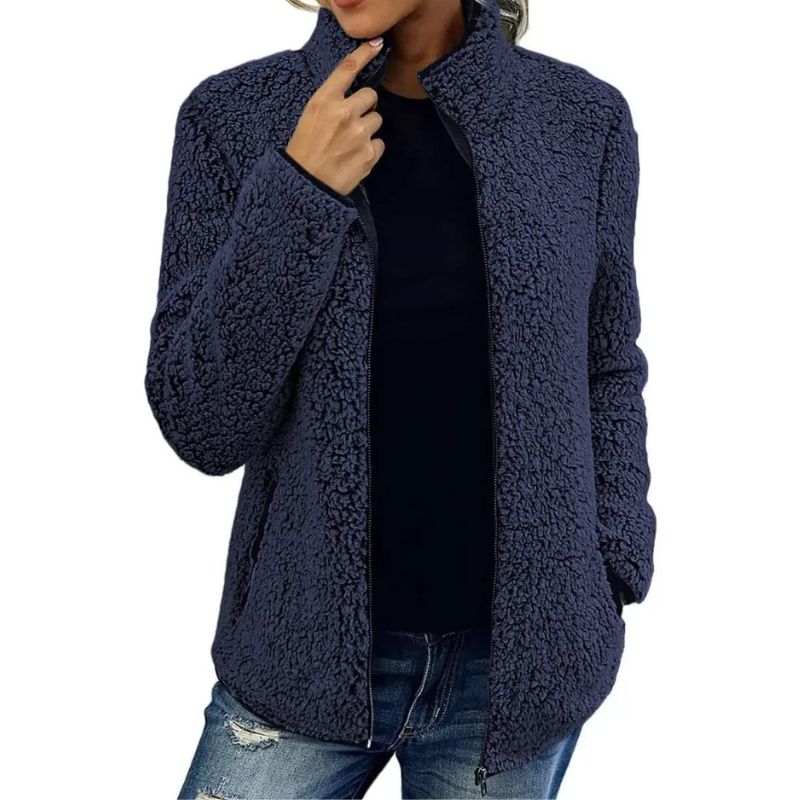 Olives | Luxe Fleece Jacket Dames – Warme & Stijlvolle Jas voor Herfst en Winter