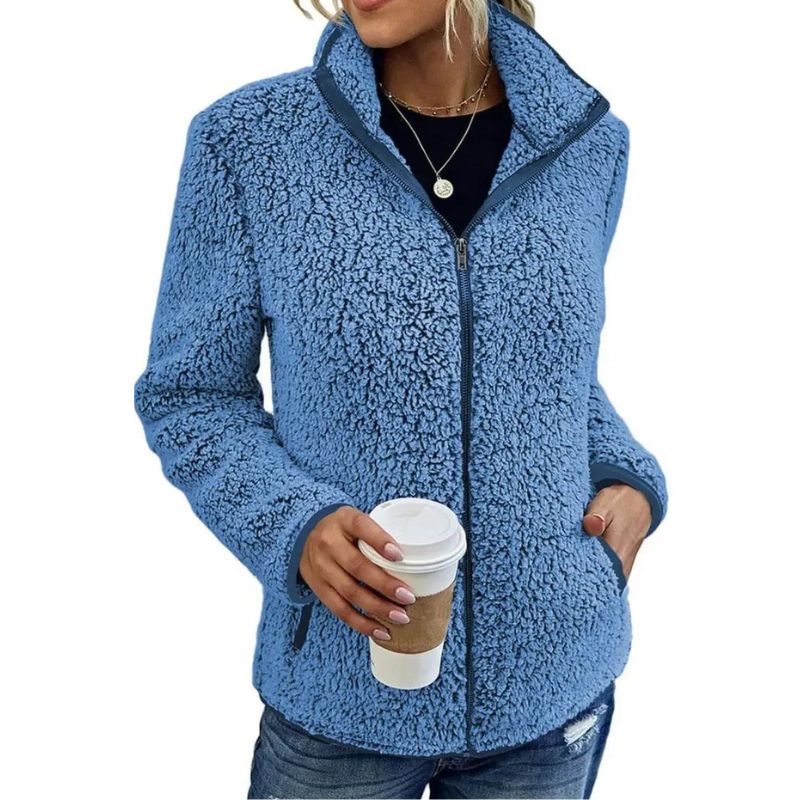 Olives | Luxe Fleece Jacket Dames – Warme & Stijlvolle Jas voor Herfst en Winter