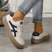Trendy plateau sneakers dames – retro zomer sneakers met dikke zool