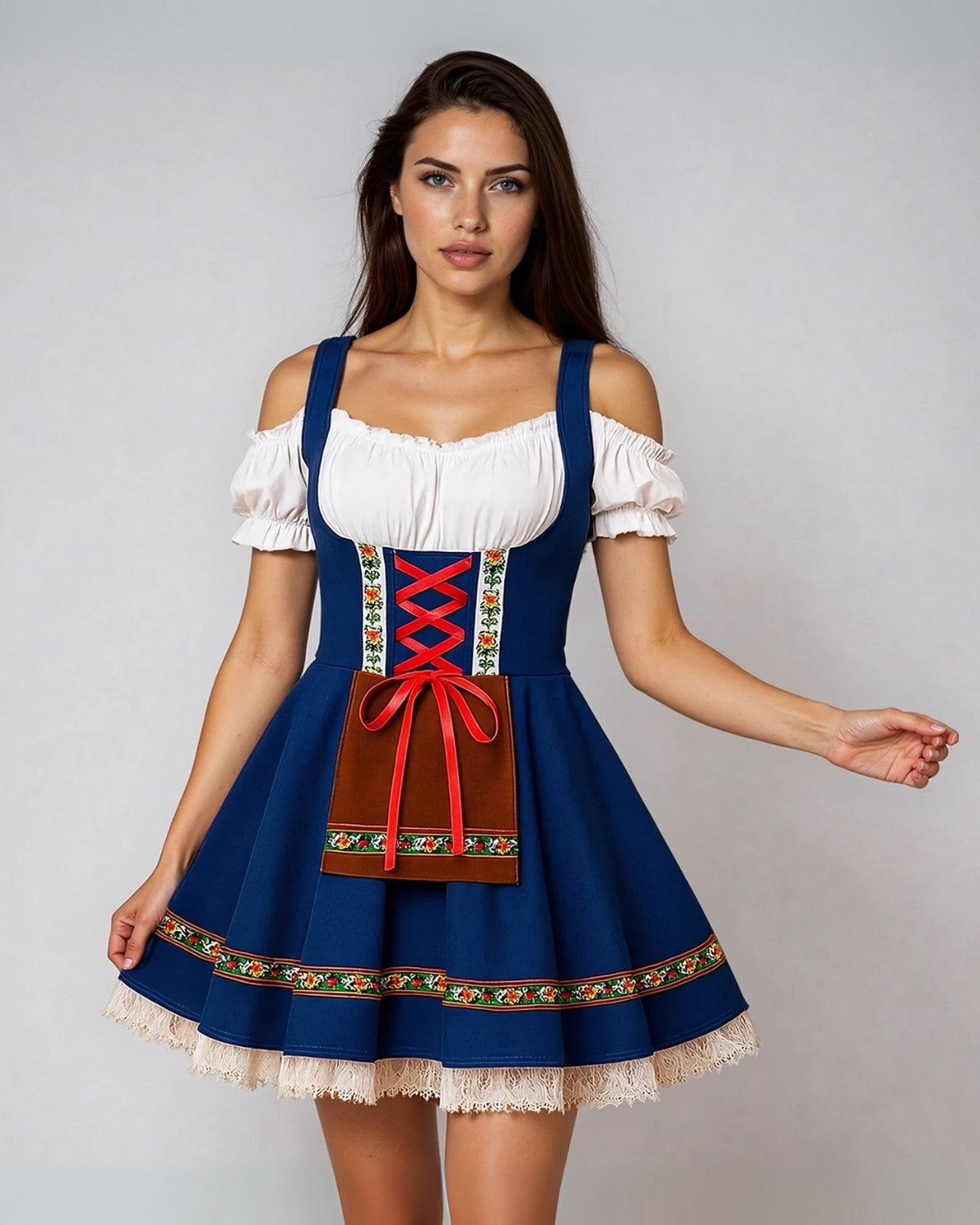 Korte Oktoberfest dirndl jurk dames – traditionele Beierse stijl & flatterende pasvorm