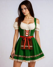 Korte Oktoberfest dirndl jurk dames – traditionele Beierse stijl & flatterende pasvorm