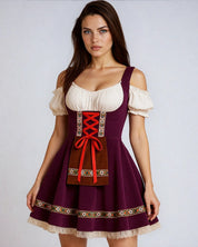 Korte Oktoberfest dirndl jurk dames – traditionele Beierse stijl & flatterende pasvorm