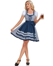Traditionele Oktoberfest Jurk Dames – Geplooide Rok & Knoopsluiting