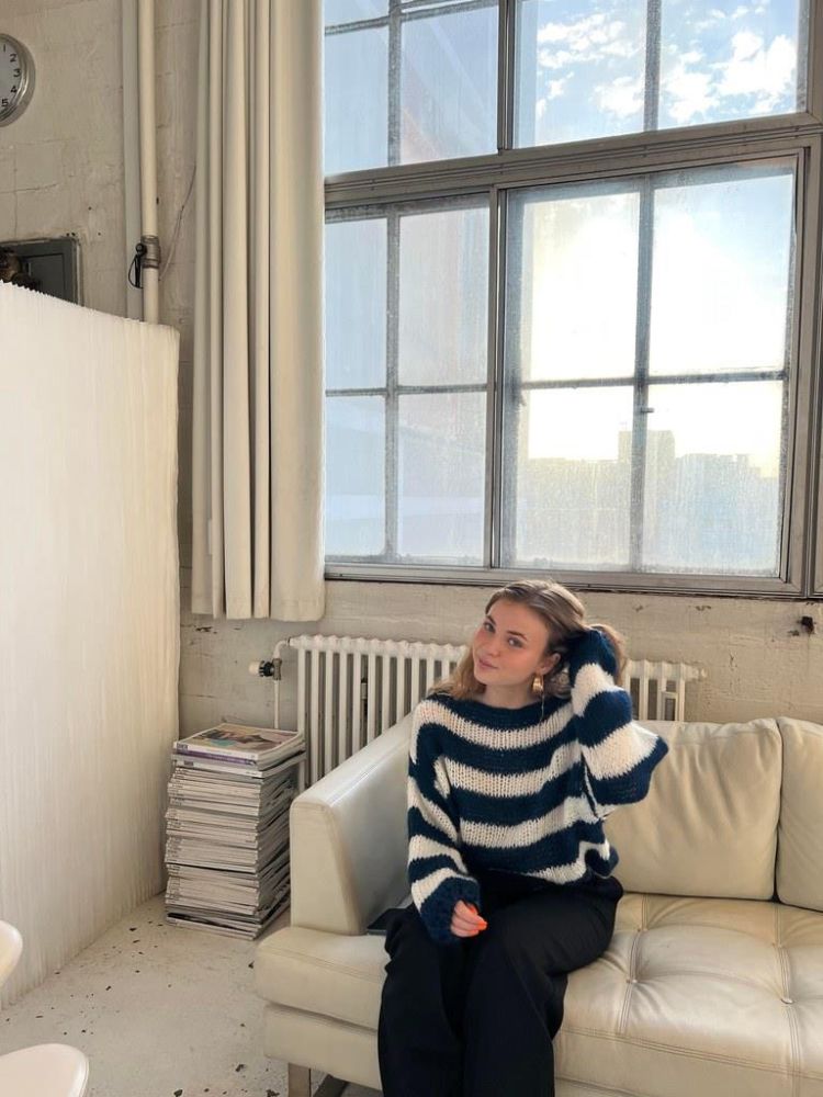 Oversized dames trui met ronde hals – comfortabele gebreide trui met lange mouwen