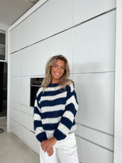 Oversized dames trui met ronde hals – comfortabele gebreide trui met lange mouwen