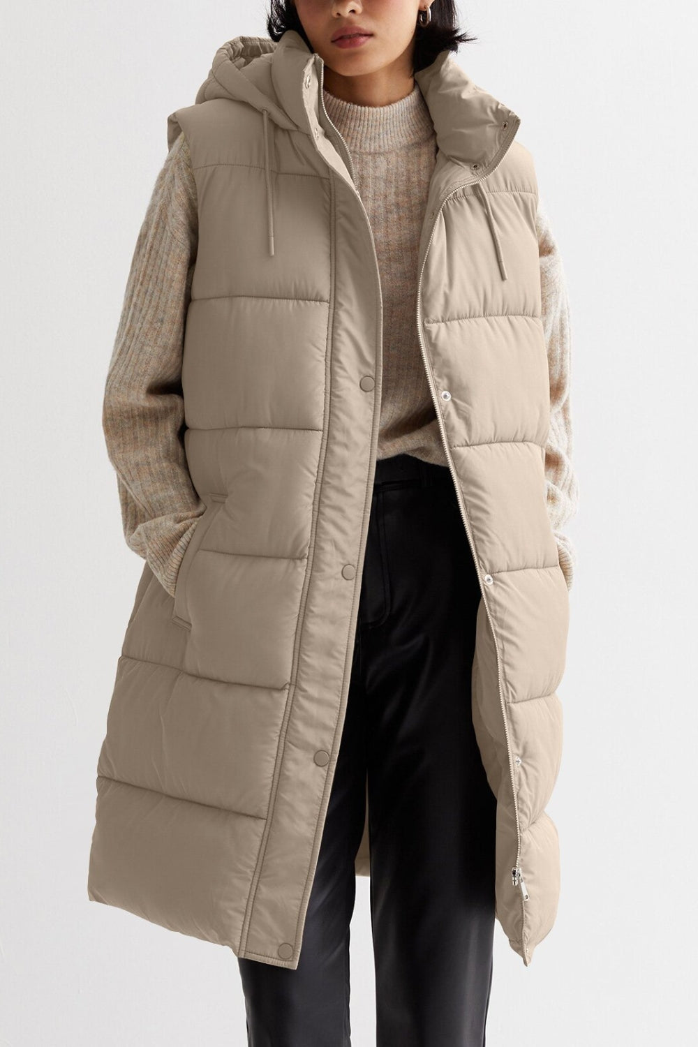 Serenity midilange bodywarmer dames met capuchon – stijlvol & comfortabel