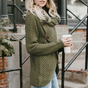 Hailey Turtleneck Damestrui – Moderne Oversized Coltrui met Asymmetrisch Design
