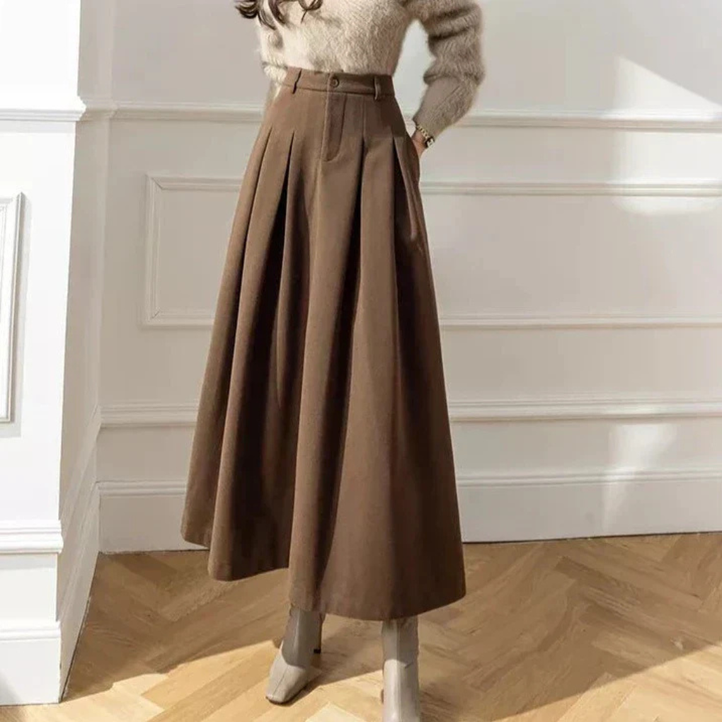 Elegante damesrok – getailleerde midi-rok met split en flatterende pasvorm