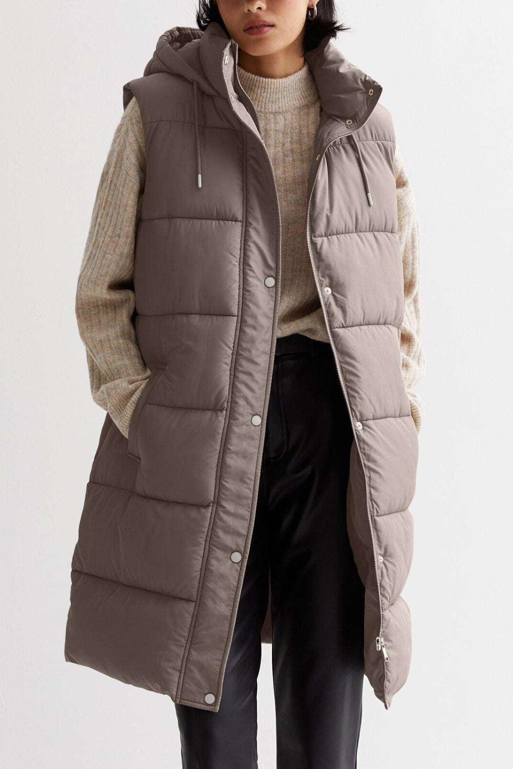 Serenity midilange bodywarmer dames met capuchon – stijlvol & comfortabel