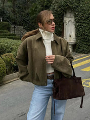 Vero – Dames Korte winterjas | Suede Look, Relaxed Fit