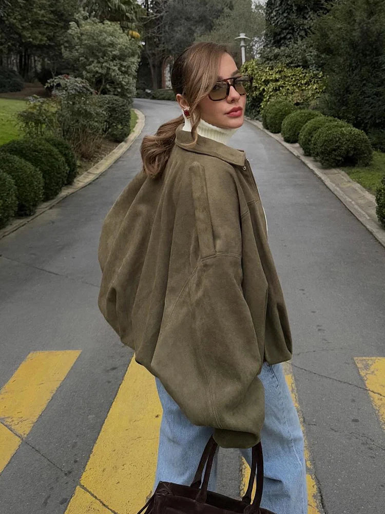 Vero – Dames Korte winterjas | Suede Look, Relaxed Fit