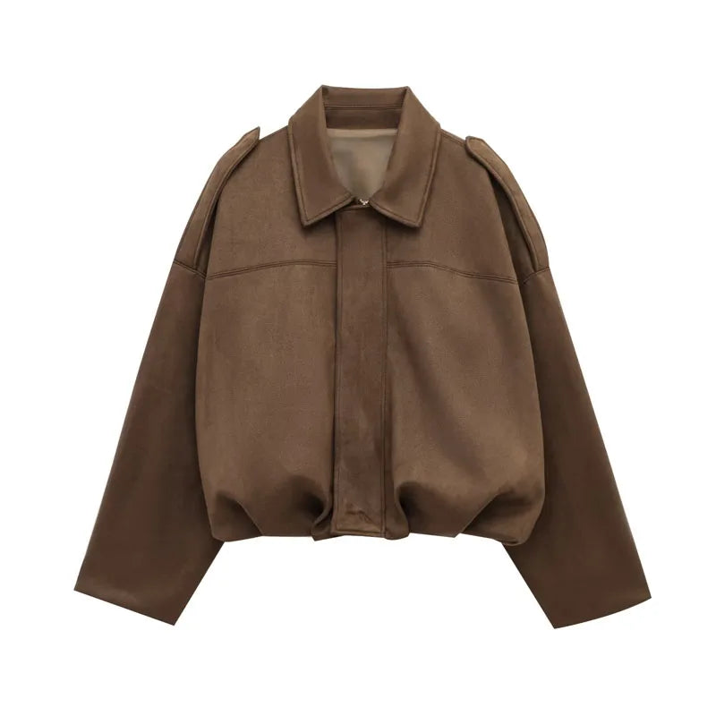 Vero – Dames Korte winterjas | Suede Look, Relaxed Fit