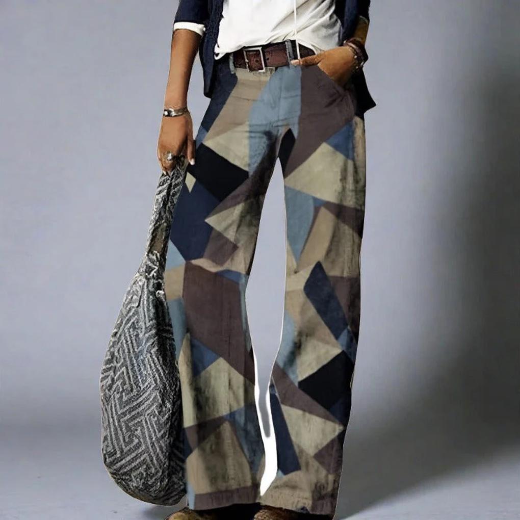 Dames Alistra jeans – rechte broek met bloemenprint en losse pasvorm