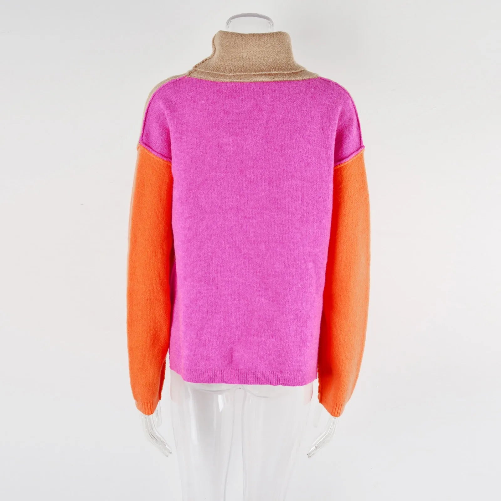 Prachtige Pullover met Kleurblokken – Stijlvolle Statement Trui voor Dames
