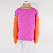 Prachtige Pullover met Kleurblokken – Stijlvolle Statement Trui voor Dames